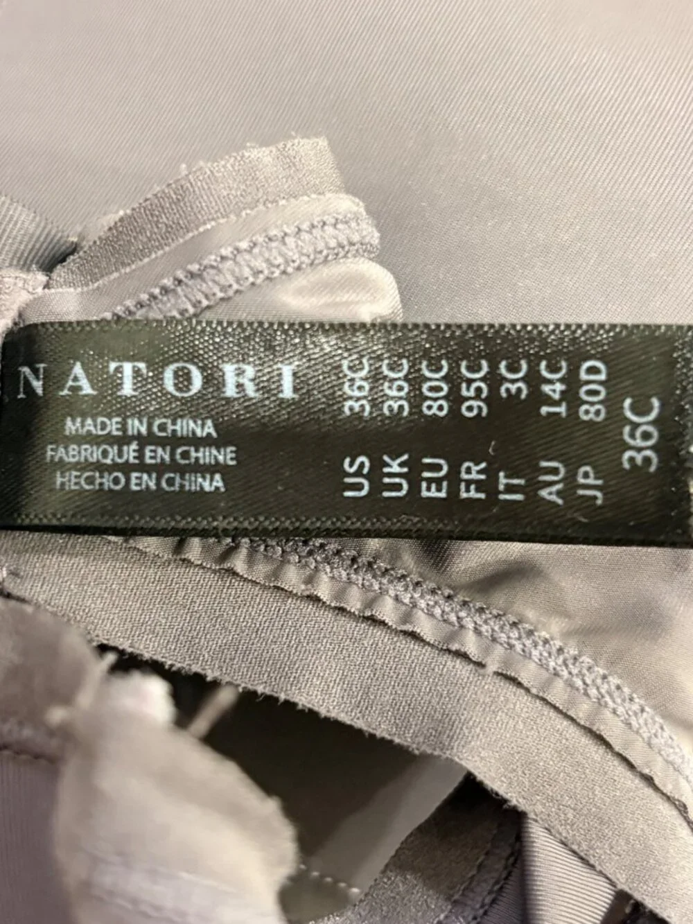 Natori 24040 Feathers Womens 36C Lace-Trimmed Underwire Bra